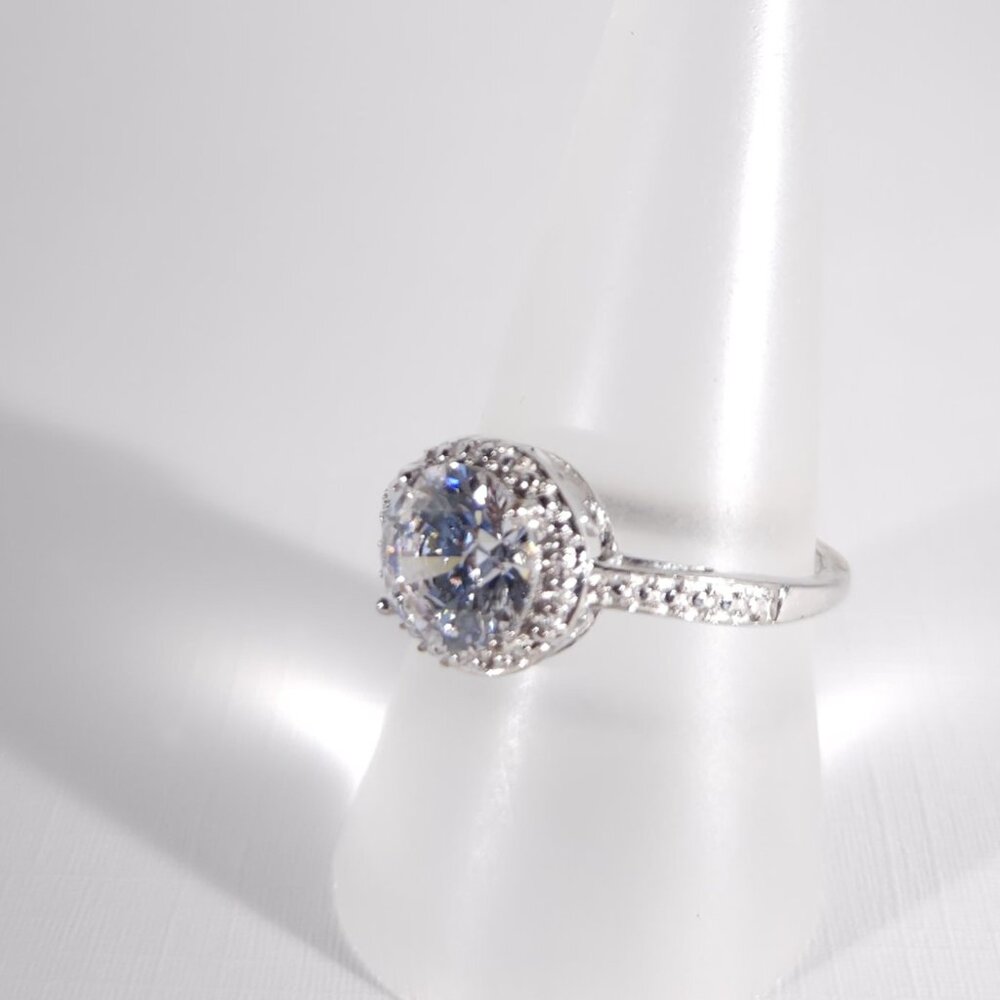 Simulated Diamond Swarovski Elements™ Ring Size 8-1/4 - Picture 4 of 9